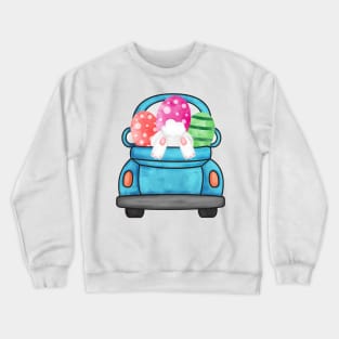 Easter Truck Bunny Eggs Crewneck Sweatshirt